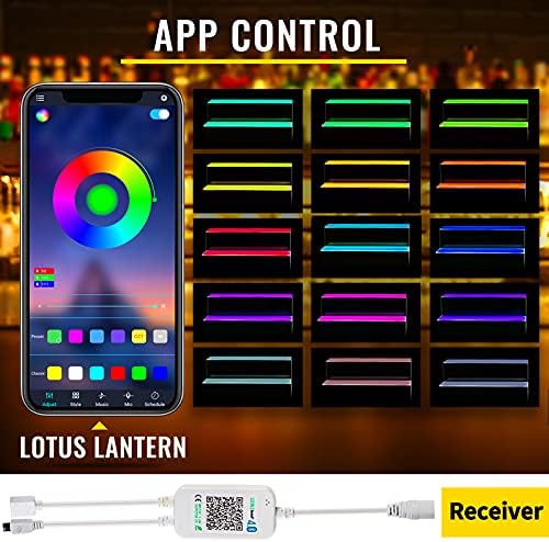 VEVOR LED Lighted Liquor Bottle Display Shelf, 2 Step 40 inch LED Home Bar Shelves, Acrylic Lighted Illuminated Display Rack with RF Remote & App Control 7 Static Colors 1-4 H Timing for 20 Bottles