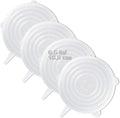 LELE LIFE 4 Pack Same Size Silicone Stretch Lids, Thicker Reusable Sturdy by LELE+LIFE