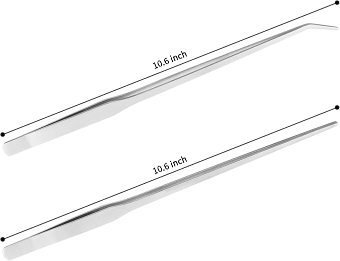 Fri4Free 2PCS Long Aquarium Tweezers - Image 2