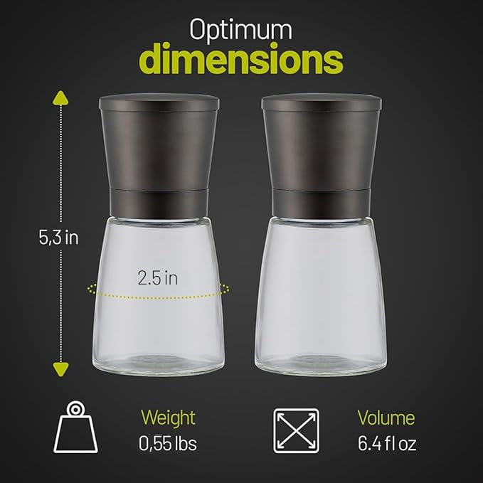 ZOLMER® Premium Stainless Steel Salt and Pepper Grinder Set manual | Adjustable - Image 6