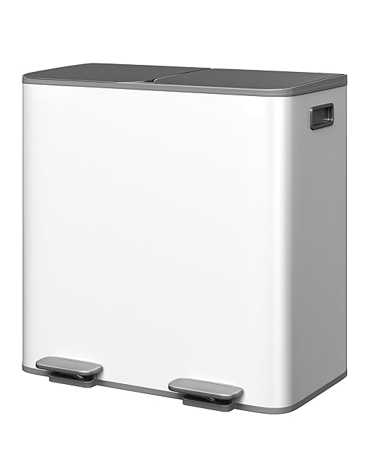 GarveeHome 2 x 10.6 gal Stainless Steel Double Trash Can by GarveeHome