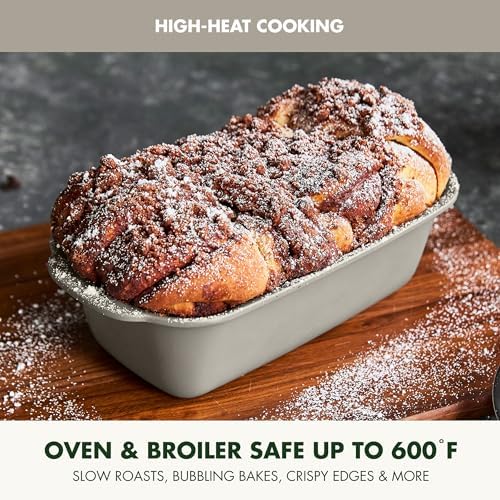 GreenPan Premiere Ovenware Healthy Ceramic Nonstick 1 lb. Loaf Baking Pan, PFAS-Free, Warp-Free Bakeware, Durable Quick Heating, Oven & Broiler Safe to 600F, Dishwasher Safe, Taupe