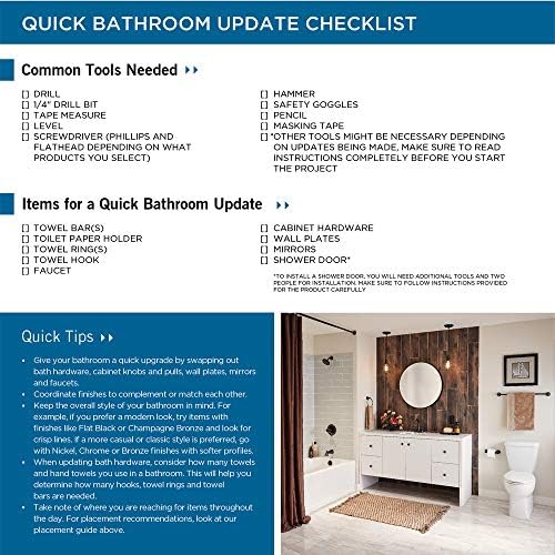 Franklin Brass Kinla (1-Pack) 18" Towel Rack for Bathroom, Polished Chrome Towel Bar for Bathroom Wall Kitchen Towel Holder Rod Wall Mounted Bathroom Accessories KIN18-PC1