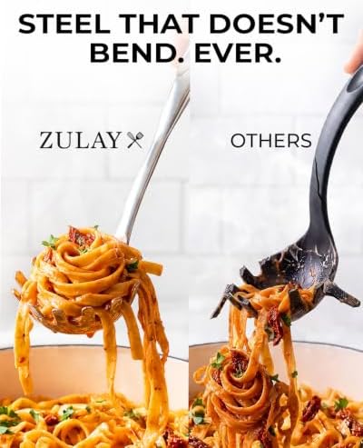 Zulay Kitchen Stainless Steel Pasta Spoon