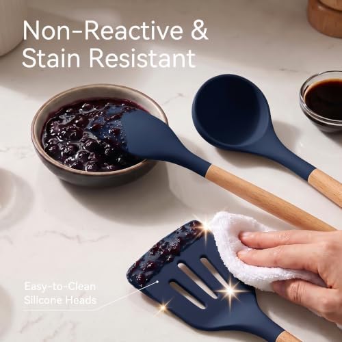 Silicone Kitchen Utensils Set, Heat-Resistant Cooking Utensils, BPA-Free