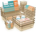 23 PCS Drawer Organizer Set, 5 Size Bathroom and kitchen organizer Trays