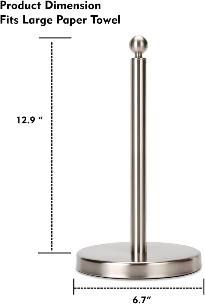 Kalitro Paper Towel Holder Countertop, Standing Paper Towel Roll Holder - Image 4