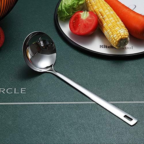 Stainless Steel Ladle, Berglander Soup Ladle, Cooking Ladle, Kitchen Ladle, Metal Soup Spoon For Cooking Non-Stick And Heat Resistant, Dishwasher Safe, Easy to Clean