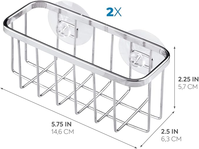 iDesign Gia Stainless Steel Dish Sponge Holder Basket - Image 3
