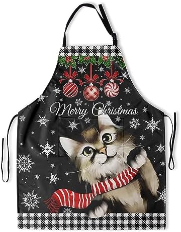 Giwawa Apron Unisex Resistant 33 x 28 inches with 2 Pockets Cooking Kitchen Aprons Suitable for BBQ Grill Drawing Haircut