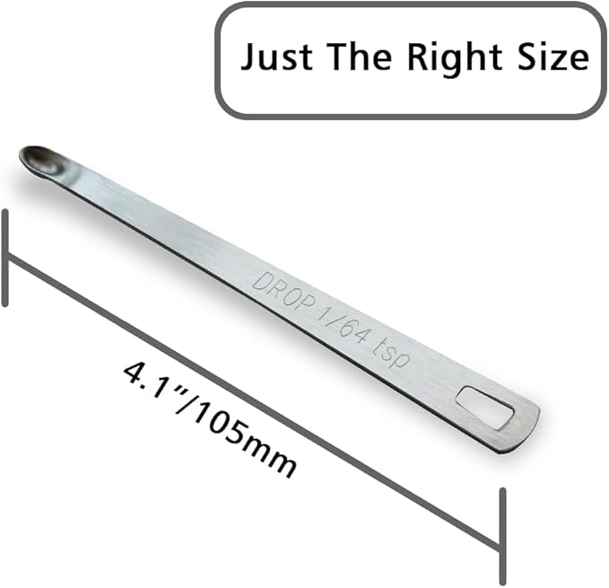 2PCS 1/64 Teaspoon Single Tiny Measuring Spoon, Small Individual Stainless - Image 2