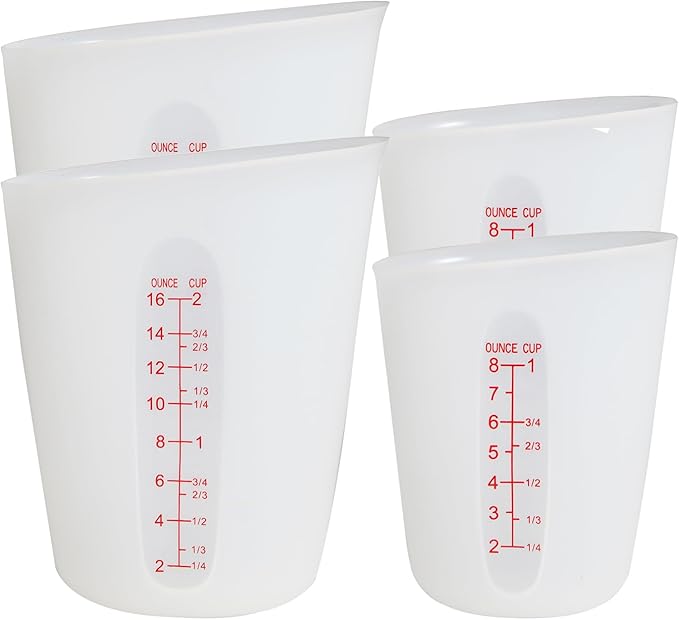 ZUYEE Silicone Measuring Cups Flexible Measure Cups Chocolate Melting Squeeze by ZUYEE