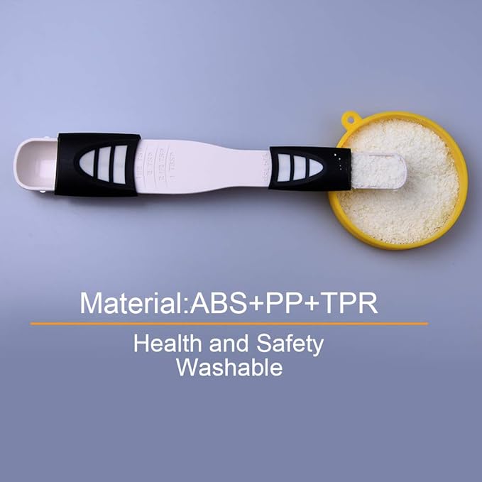 Adjustable Measuring Spoon White, Creative Double End Adjustable Scale - Image 6
