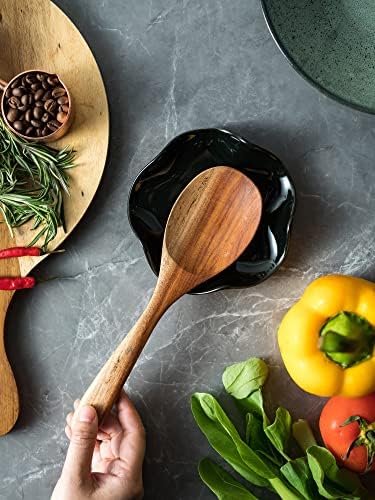 Miamolo Black Spoon Rest for Stove Top, Holds Multiple Utensils, Drip-Free