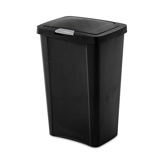 Sterilite 13 Gallon TouchTop Narrow Plastic Wastebasket by Sterilite
