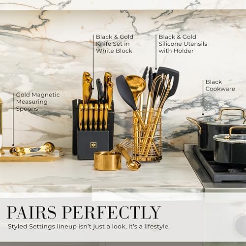 Styled Settings Gold Measuring Cups and Spoons Set, 8-Piece