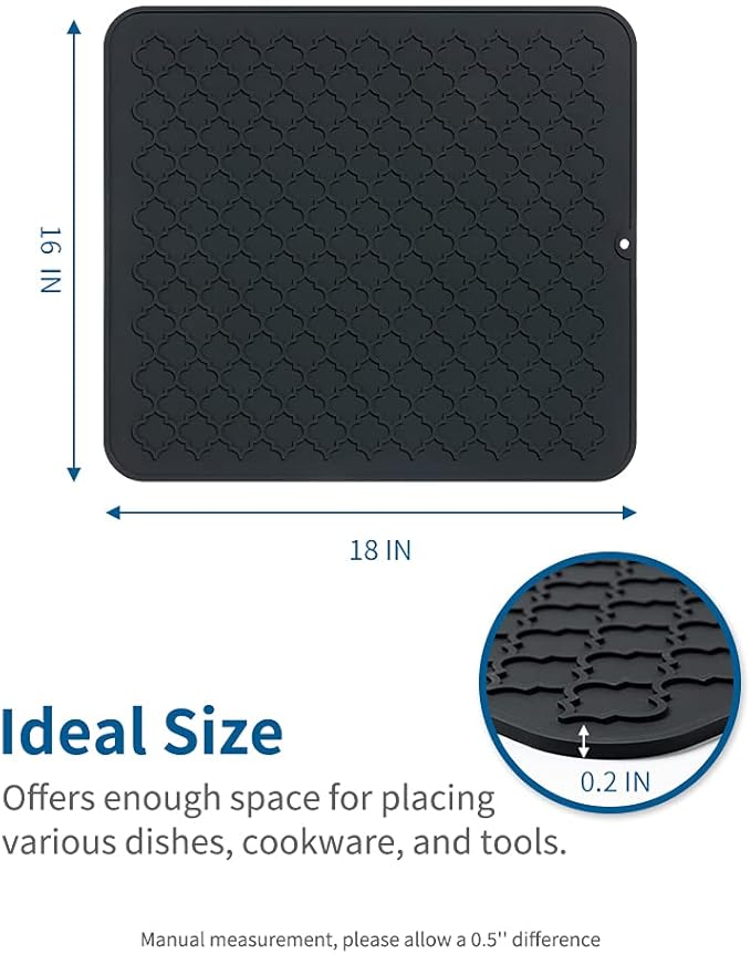 AMOAMI-Dish Drying Mats for Kitchen Counter-Silicone Dish Drying Mat-Kitchen - Image 6