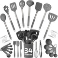 34 PCs Silicone Kitchen Utensils Set, Stainless Steel 450F Heat Resistant