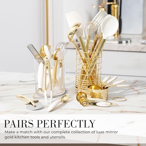 Styled Settings White & Gold Cooking Utensils Set, 8-Piece