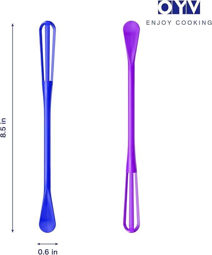 OYV Colorful Mini Whisk, Mini Spoon, Tiny Whisk 7 Pieces, Mini Small Wisk - Image 6
