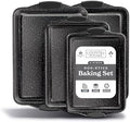 Country Kitchen Nonstick Stackable Bakeware Set - Heavy Duty, Durable, Easy Release Baking Set, Black, 4 Pcs