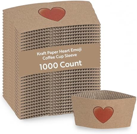 Restaurantware Coffee Cup Sleeves 1000 Pack Fits 12, 16, 20 oz Coffee Cups Disposable Hot Drink Sleeves Secure Grip Heat-Resistant Jacket for Tea, and Beverages White