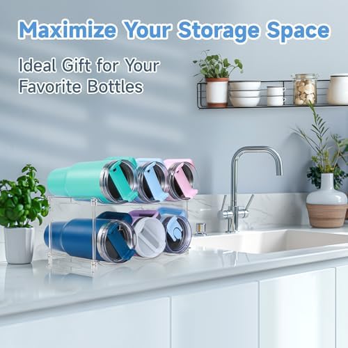spospo Stackable Water Bottle Organizer for Stanley 40 oz Tumbler