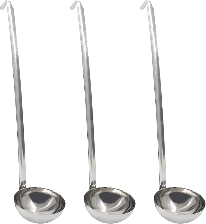 8 Oz Stainless Steel Ladle, Portioning and Serving Soup and Stew in Restaurants by Auvotuis