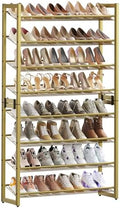 SONGMICS Metal Shoe Rack, 8-Tier Shoe Orgainzer, Holds 32-40 Pairs