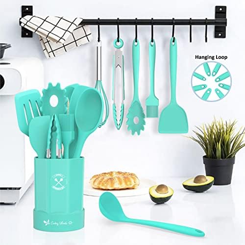 Silicone Kitchen Utensils Set, 16-Piece Silicone Cooking Utensils by Deedro