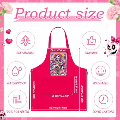 4 Pcs Halloween Aprons with Pockets for Men Women