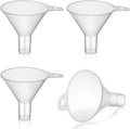 4 Packs Small Plastic Funnel for Filling Small Bottles 2.56 Inch Clear Wide by Yetene