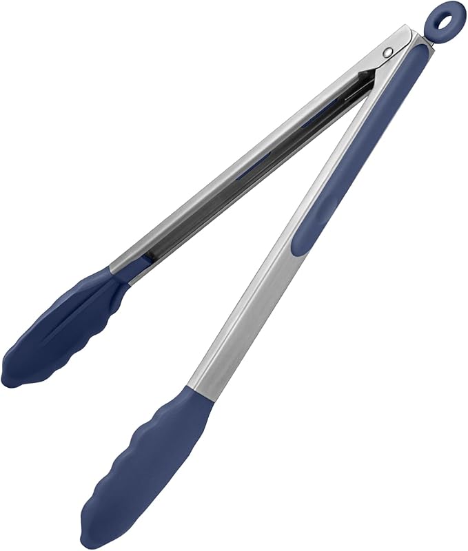 600ºF Heat Resistant Kitchen Tongs: U-Taste 12 inch Large Silicone Cooking Tong by U-Taste