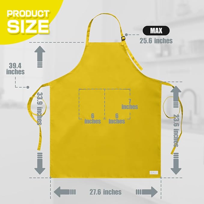 ROTANET Extra Large Apron for Men Adjustable Bib Aprons - Image 2