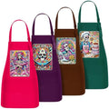 4 Pcs Halloween Aprons with Pockets for Men Women