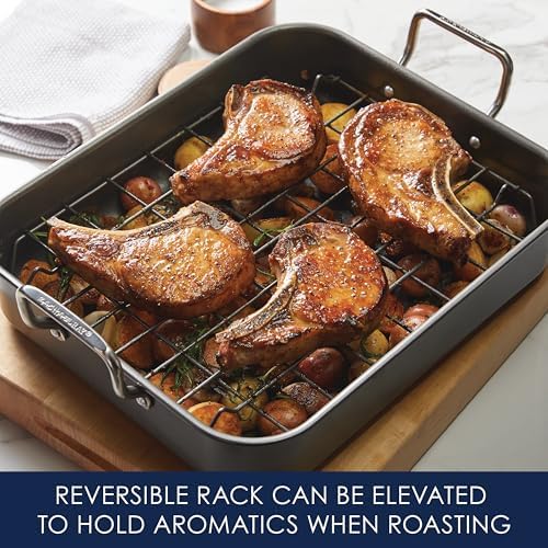 Rachael Ray Nonstick Roasting Pan with Rack