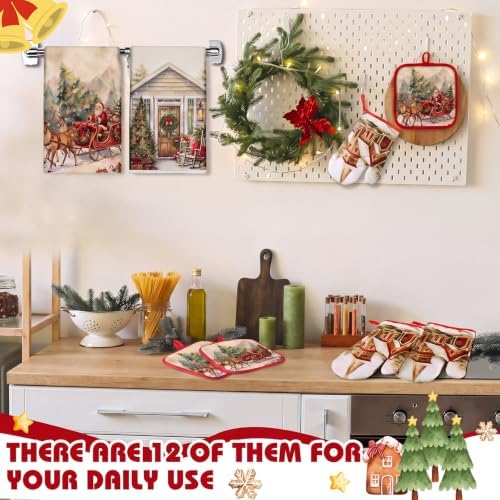 SiliFine 12 Pcs Christmas Kitchen Accessories Set Nutcracker Style