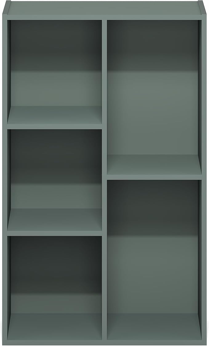 Furinno LUDER Book Shelf, 5-Cube Bookshelf, Reversible Bookcase, 9.4 x 19.5 x - Image 7