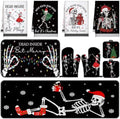Fanfanwin 10 Pcs Christmas Skeleton Kitchen Decor and Accessories Set Kitchen Towels Pot Holders Oven Mitts Rugs and Tape for Baking Cooking BBQ Festive Housewarming Gifts