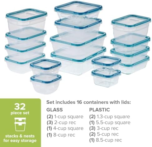 Snapware Glass & Plastic Mix Total Solution (16-Pack) Food Storage Set