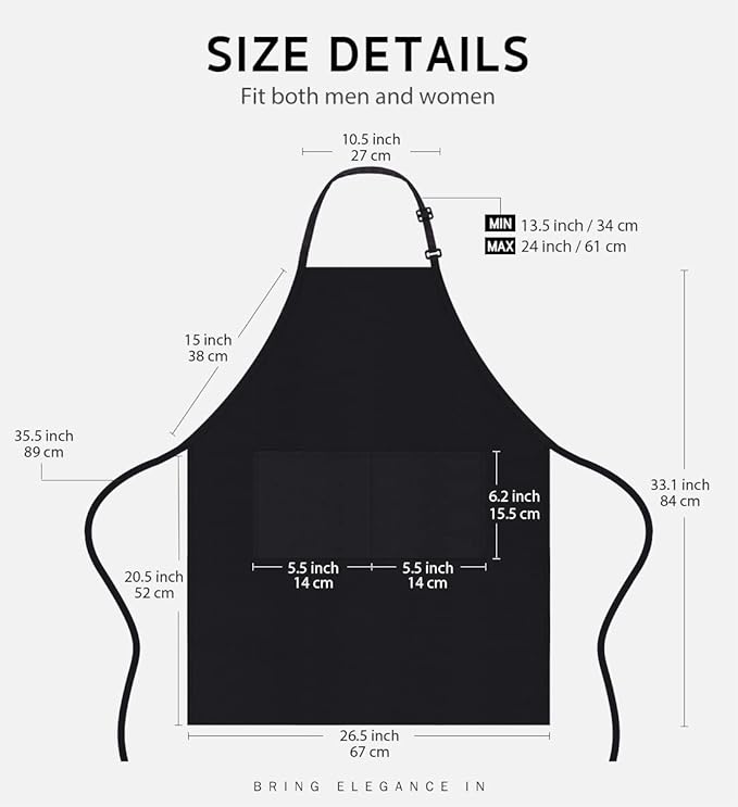 Syntus 4 Pack Adjustable Bib Apron - Image 2
