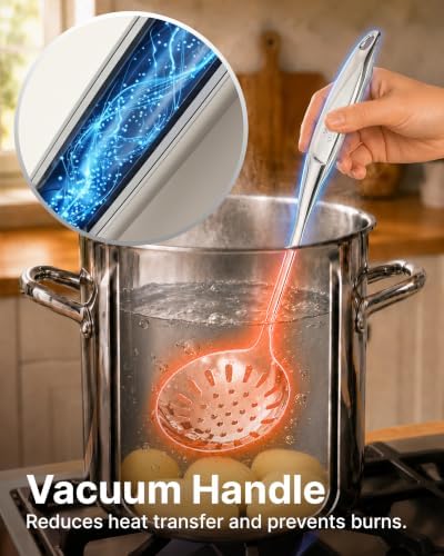 Zulay Kitchen Stainless Steel Draining Spoon