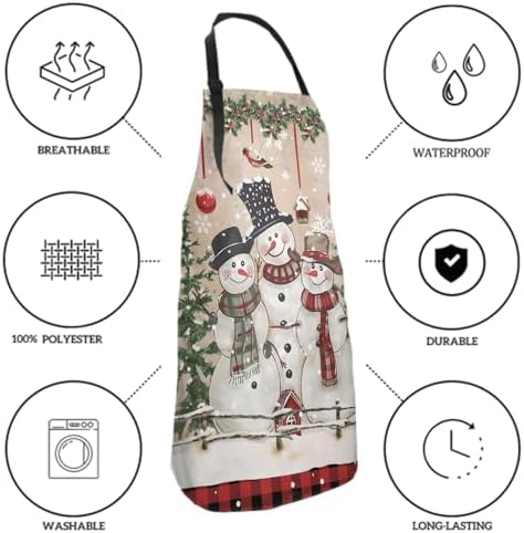 Giwawa Apron Unisex Resistant 33 x 28 inches with 2 Pockets Cooking Kitchen Aprons Suitable for BBQ Grill Drawing Haircut