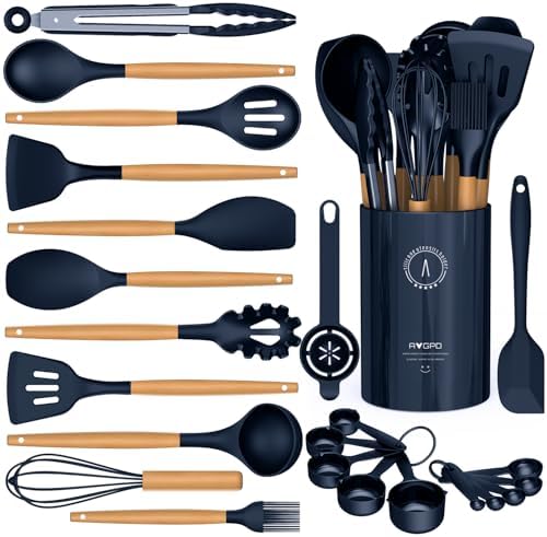 Silicone Kitchen Utensils Set, Heat-Resistant Cooking Utensils, BPA-Free