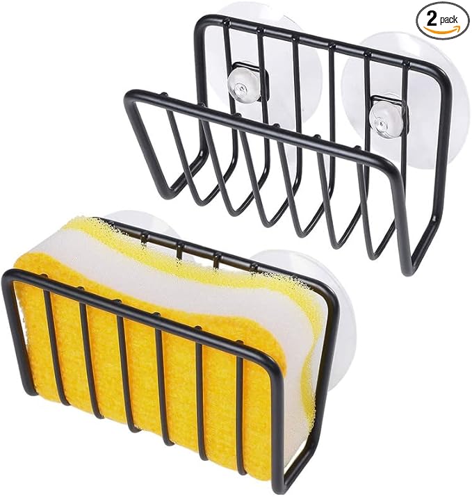 Toplife Sponge Holder for Kitchen Sink, Rust-Proof Suction Cup Sponge Caddy by Toplife