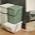 Brabantia Sort & Go Built-in Cupboard Recycling Cans (2 x 3.2 Gal/Dark Gray & Jade Green) Double Door Mounted Trash Organisers with Handles & Removable Lids