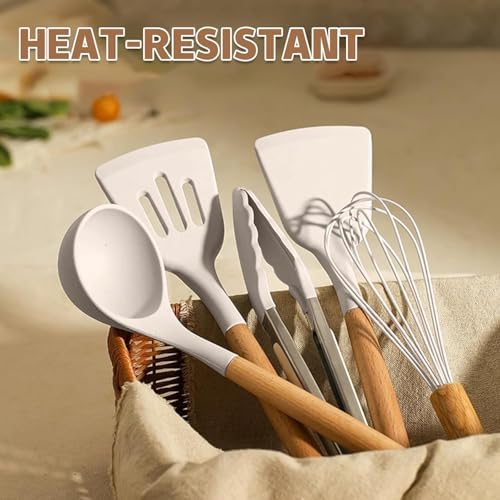 Umite Chef Food Grade Thickened Silicone (Stainless Steel Core) Kitchen Gadgets Tools Set - Kitchen Cooking Utensils Set, Heat Resistant Kitchen Spatula Tools Set