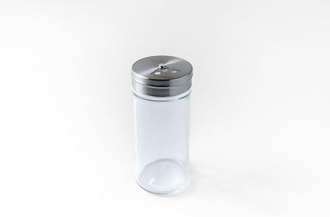 Fox Run Glass Spice Jar With Stainless Steel Shaker Lid, 4 Ounce Clear by foxrunbrands