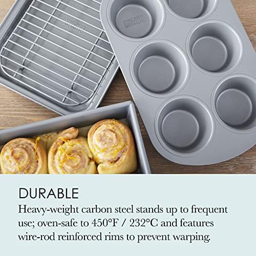 Chicago Metallic 4-Piece Toaster Oven Bakeware Set