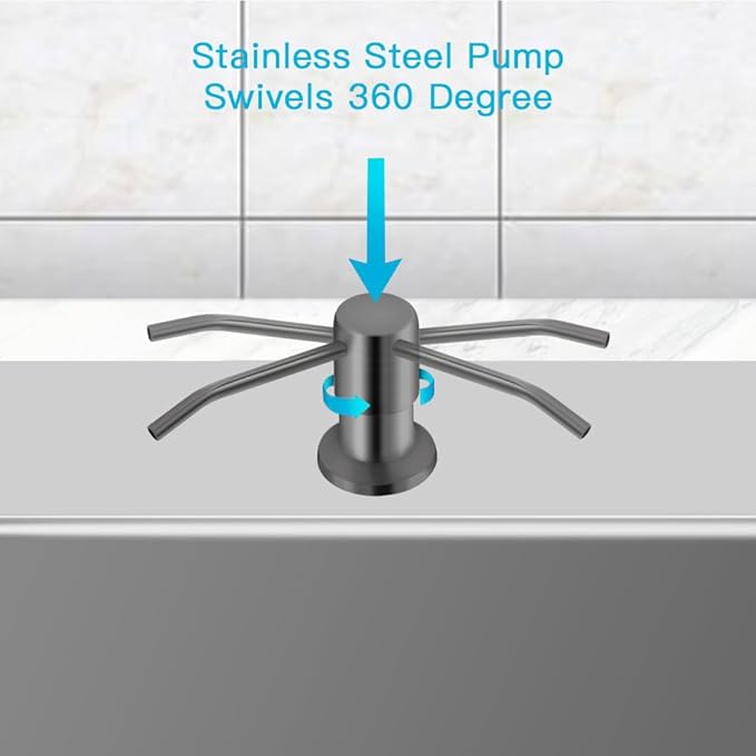 OHiHi Dish Soap Dispenser for Kitchen Sink, Countertop Sink Soap Dispenser - Image 2